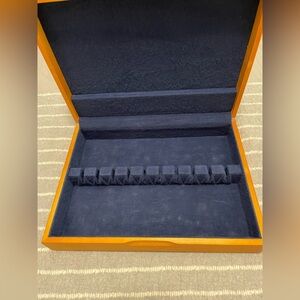 SILVERWARE BOX ~ WALLACE SILVER MCM ~ BLONDE WOODEN SLEEK STORAGE BOX VERY CLEAN